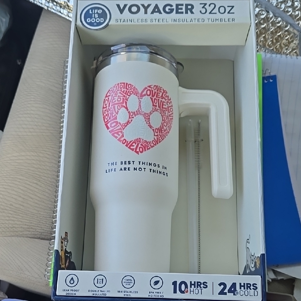 Life is Good Voyager 32oz Tumbler - White